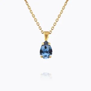 Petite Drop Necklace, denim blue