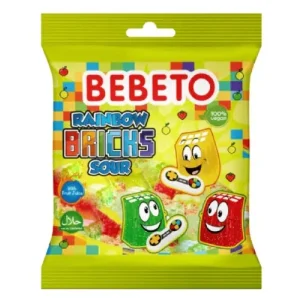 Bebeto Rainbow Sour Bricks, 80 g