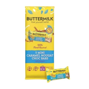 Buttermilk Mini Caramel Nougat Choc Bar Multipack, 5 x 25 g
