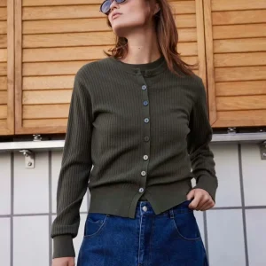 Spina Cardigan, grape leaf